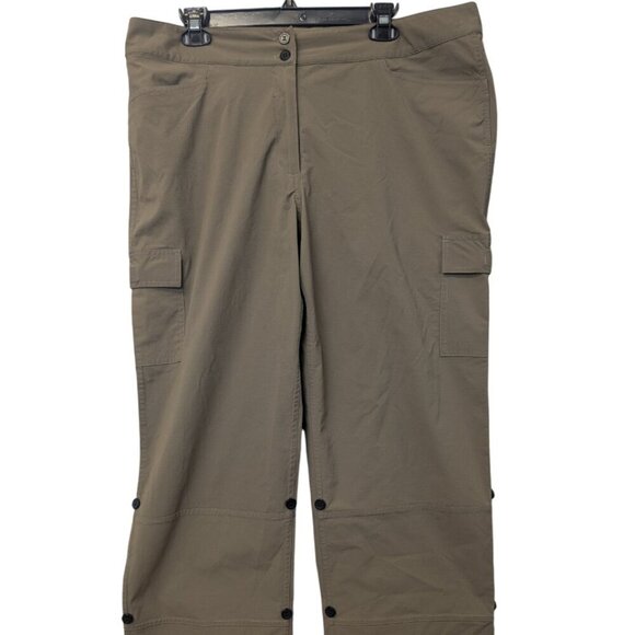 Tilley Pants - Tilley Adjustable Cargo Outdoor Utility Convertible Hiking camping pant TAUPE 16
